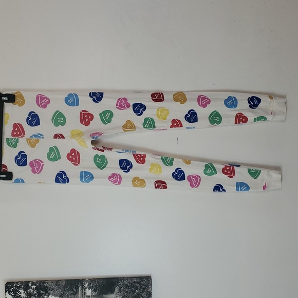 Hanna Andersson Organic Cotton Long John Heart Pajamas Size 14 Top & Bottom - Picture 5 of 16